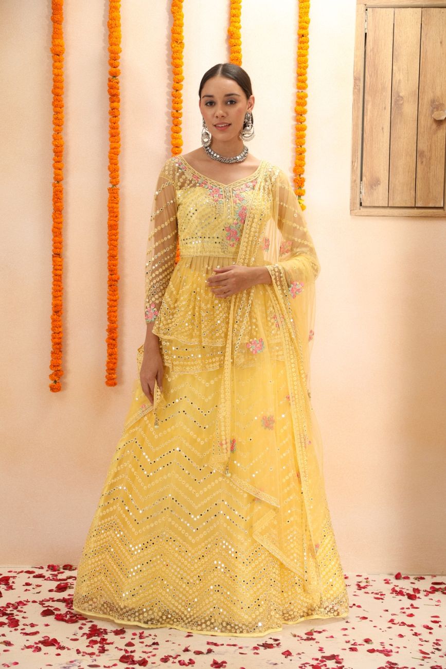 Buy Yellow Lehenga Choli for Women Ready to Wear Indian Wedding Wear Lengha  Choli Party Wear Bridesmaids Lehenga Haldi Function Wear Chaniya Cho Online  in India - Etsy